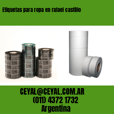 Etiquetas para ropa en rafael castillo