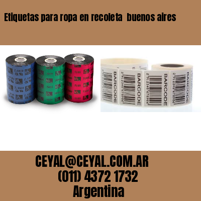 Etiquetas para ropa en recoleta  buenos aires