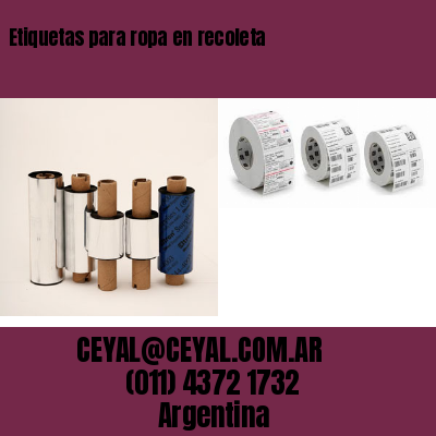 Etiquetas para ropa en recoleta