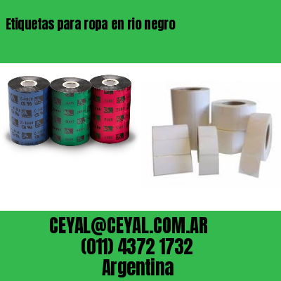 Etiquetas para ropa en rio negro