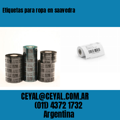 Etiquetas para ropa en saavedra