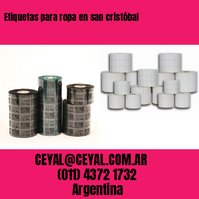 Etiquetas para ropa en san cristóbal