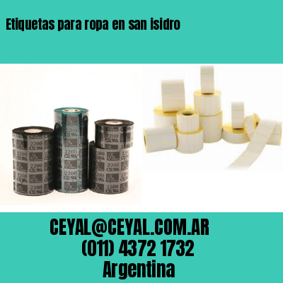 Etiquetas para ropa en san isidro