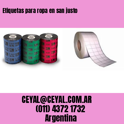 Etiquetas para ropa en san justo