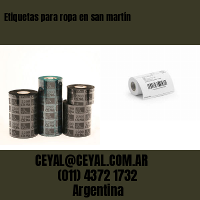 Etiquetas para ropa en san martín