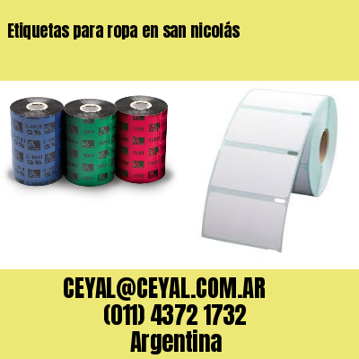 Etiquetas para ropa en san nicolás