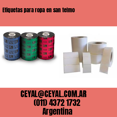 Etiquetas para ropa en san telmo