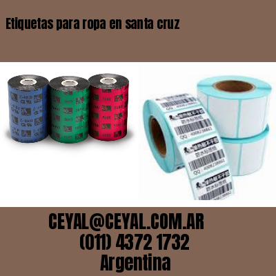 Etiquetas para ropa en santa cruz