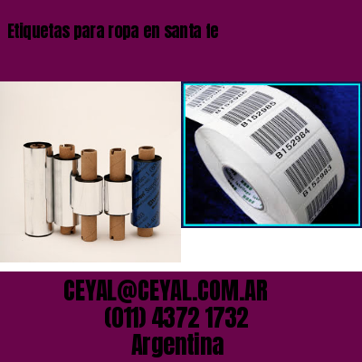 Etiquetas para ropa en santa fe