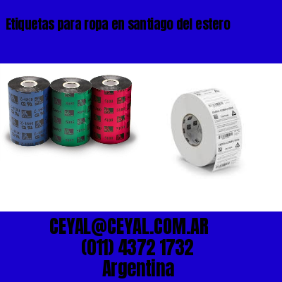 Etiquetas para ropa en santiago del estero