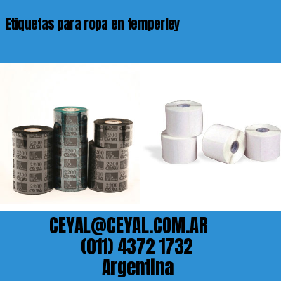 Etiquetas para ropa en temperley