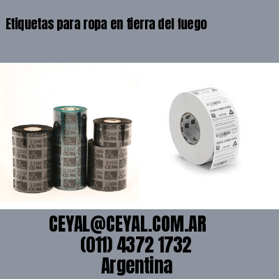 Etiquetas para ropa en tierra del fuego
