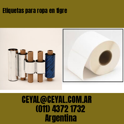 Etiquetas para ropa en tigre