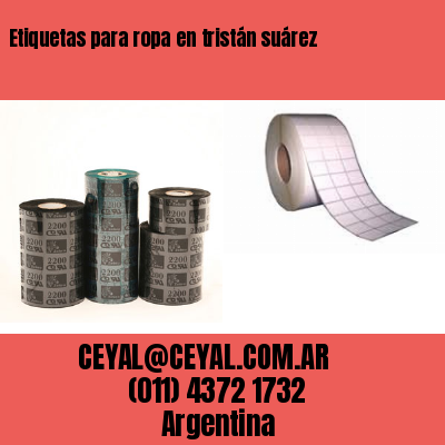 Etiquetas para ropa en tristán suárez