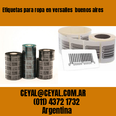Etiquetas para ropa en versalles  buenos aires