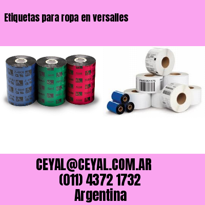 Etiquetas para ropa en versalles