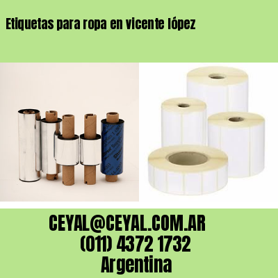 Etiquetas para ropa en vicente lópez