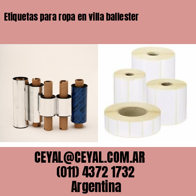 Etiquetas para ropa en villa ballester