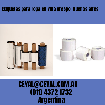 Etiquetas para ropa en villa crespo  buenos aires