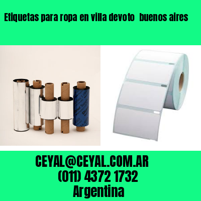 Etiquetas para ropa en villa devoto  buenos aires