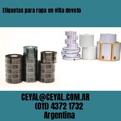 Etiquetas para ropa en villa devoto