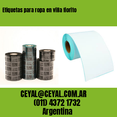 Etiquetas para ropa en villa fiorito