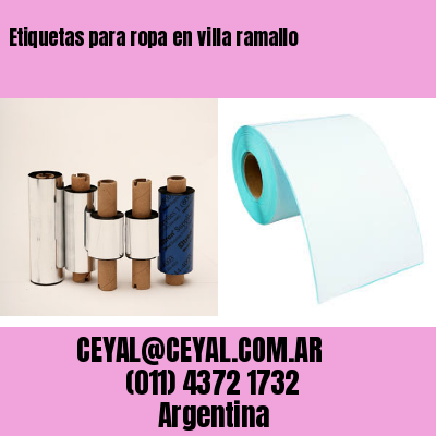 Etiquetas para ropa en villa ramallo