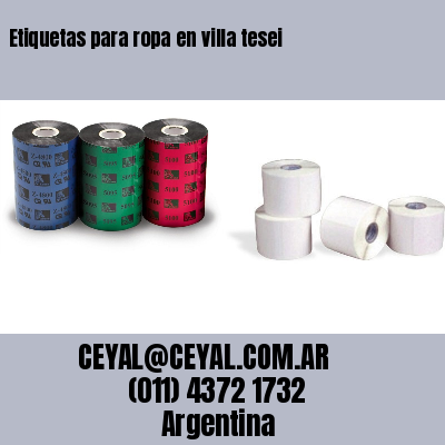 Etiquetas para ropa en villa tesei