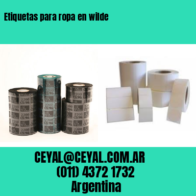 Etiquetas para ropa en wilde