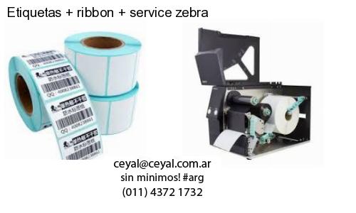 Etiquetas ribbon service zebra