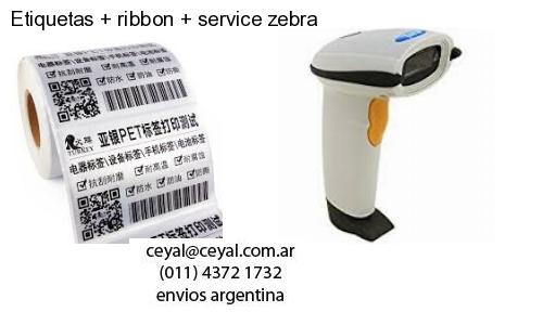 Etiquetas ribbon service zebra