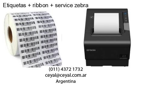 Etiquetas ribbon service zebra
