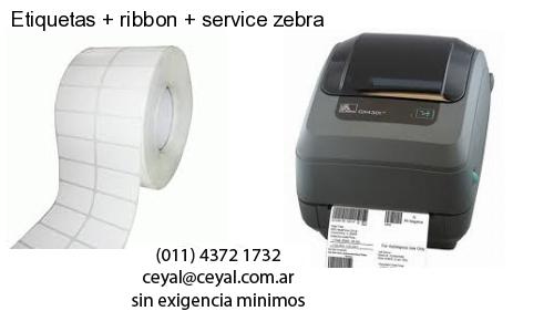 Etiquetas ribbon service zebra