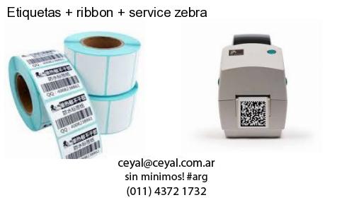 Etiquetas ribbon service zebra