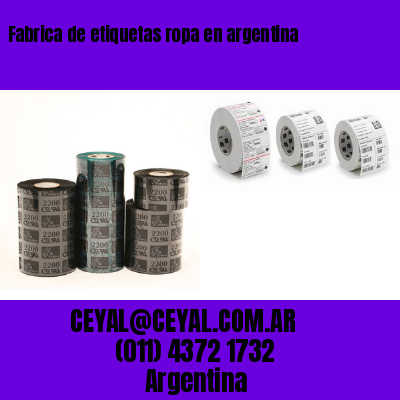 Fabrica de etiquetas ropa en argentina