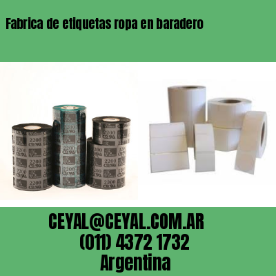 Fabrica de etiquetas ropa en baradero
