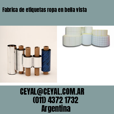 Fabrica de etiquetas ropa en bella vista