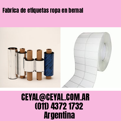 Fabrica de etiquetas ropa en bernal