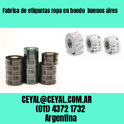 Fabrica de etiquetas ropa en boedo  buenos aires