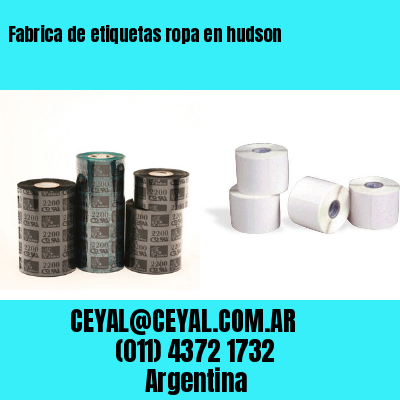 Fabrica de etiquetas ropa en hudson