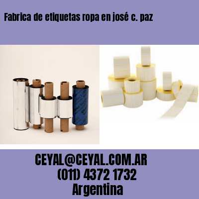 Fabrica de etiquetas ropa en josé c. paz