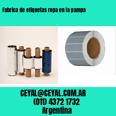 Fabrica de etiquetas ropa en la pampa
