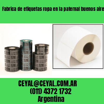 Fabrica de etiquetas ropa en la paternal buenos aires