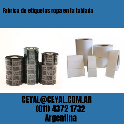 Fabrica de etiquetas ropa en la tablada