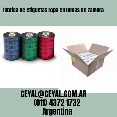Fabrica de etiquetas ropa en lomas de zamora
