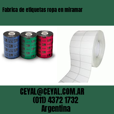 Fabrica de etiquetas ropa en miramar