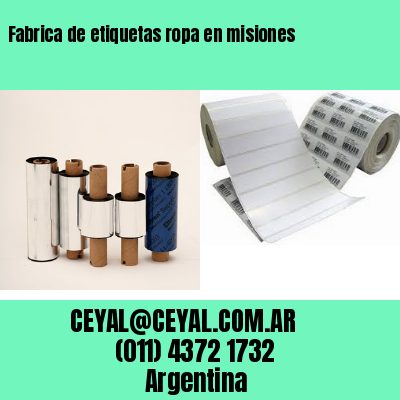 Fabrica de etiquetas ropa en misiones