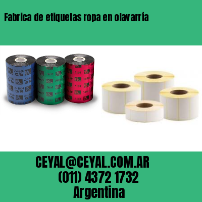 Fabrica de etiquetas ropa en olavarría
