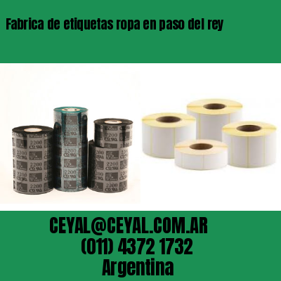 Fabrica de etiquetas ropa en paso del rey