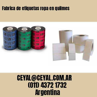 Fabrica de etiquetas ropa en quilmes